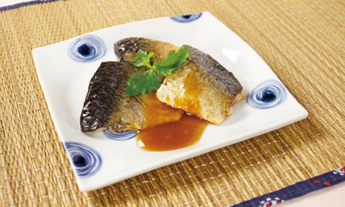 さばの梅肉ソースがけ