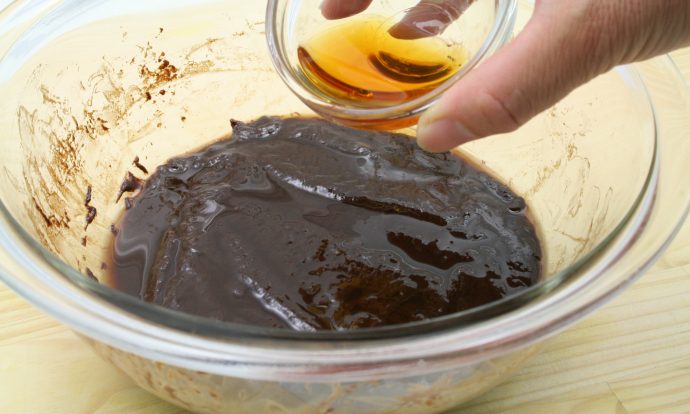和風味キューブチョコレート手順画像,プレーンガナッシュ手順画像