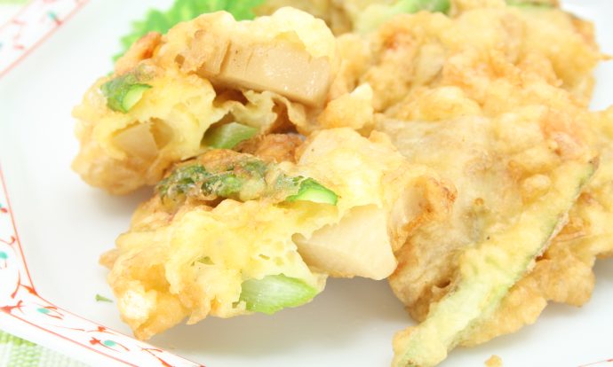 たけのこと春野菜の天ぷら