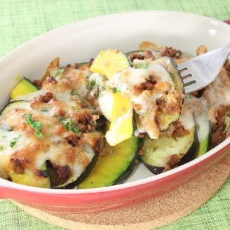 かぼちゃとミンチのチーズ焼き