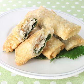 ササミと梅の春巻