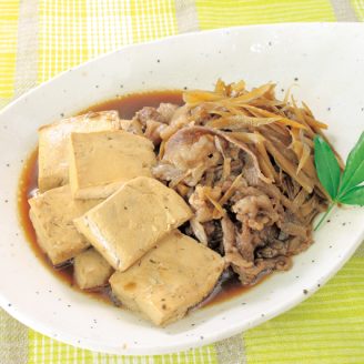 やわらかごぼうの肉豆腐