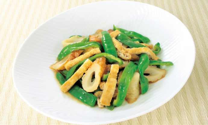 ピーマンとあげのレンジ煮びたし