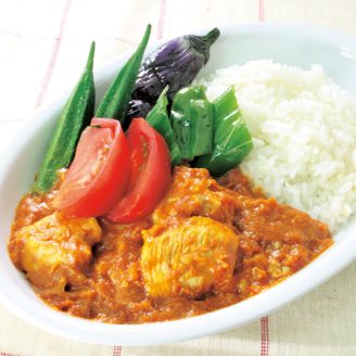 夏野菜たっぷりバターチキンカレー