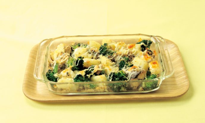 さば缶と野菜のマヨチーズ焼き