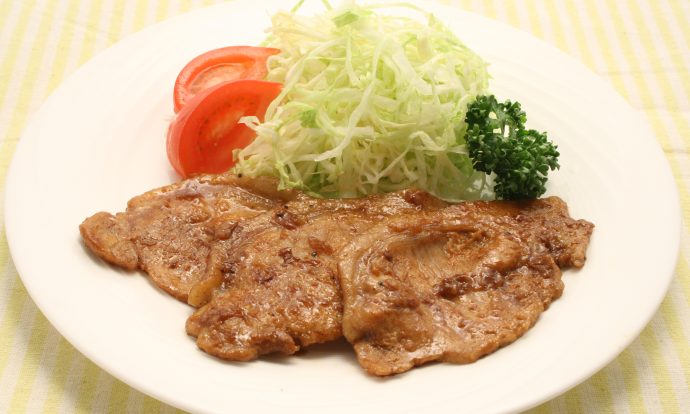 豚肉の生姜焼き バルサミコソース