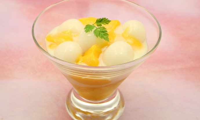 マンゴー入り白玉団子