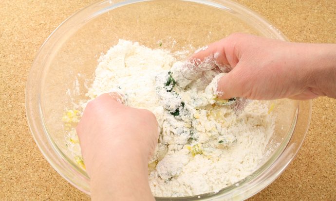 ほうれん草入り生パスタ手順画像