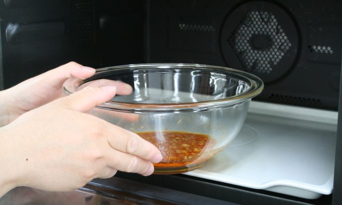 レンジでエビチリ手順画像