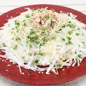 大根とツナのチェダーチーズサラダ