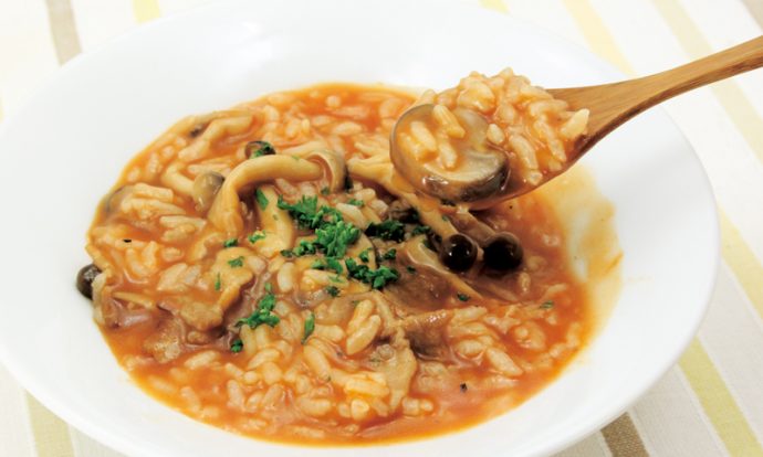 きのこのトマトリゾット