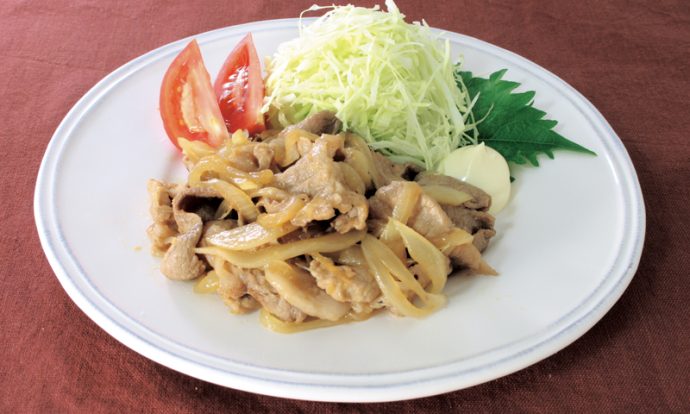 切落し肉で豚肉の生姜焼き