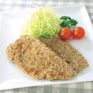 豚肉のカリッとごま焼き