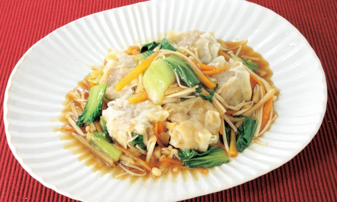 シューマイの野菜あんかけ