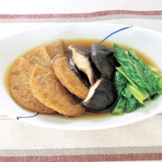 小松菜とじゃこ天の椎茸入りさっと煮