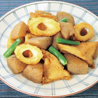 こんにゃくと厚あげの甘辛炒め煮