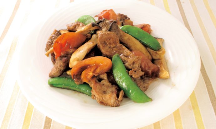 エリンギと豚肩ロースのバルサミコソテー