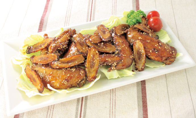 手羽先とごぼうの甘唐揚げ