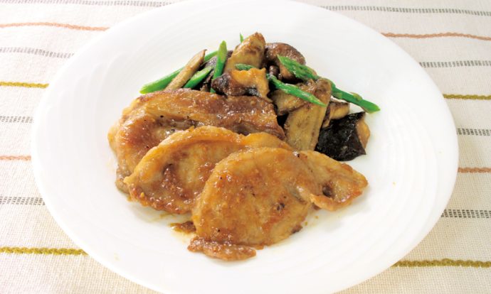 豚肉とごぼうの味噌しょうが焼