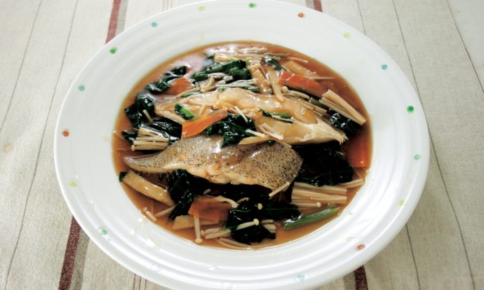 カレイのほうれん草あんかけ