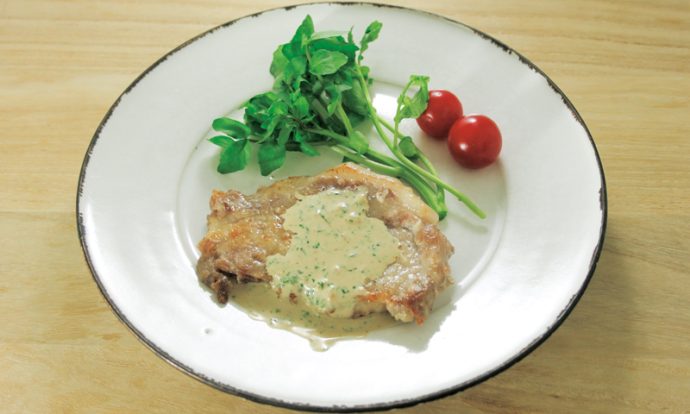 豚ロースのソテー★ベジブロス&クリームソース