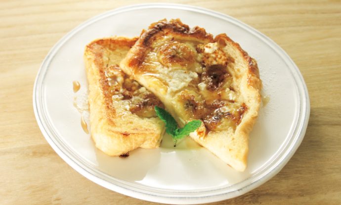 バナナとクリームチーズのフレンチトースト