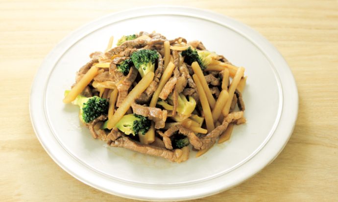 牛肉とじゃがいものオイスター炒め