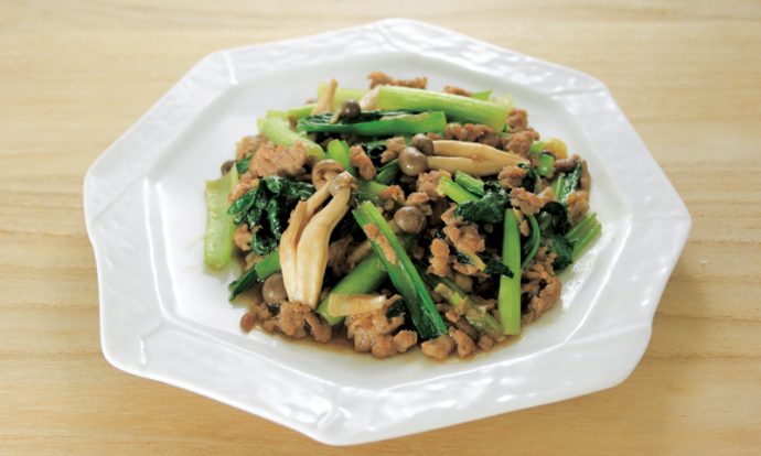 豚肉と小松菜の中華炒め