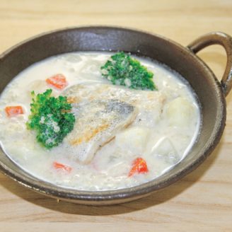 キヌア入り！たらの味噌チャウダー