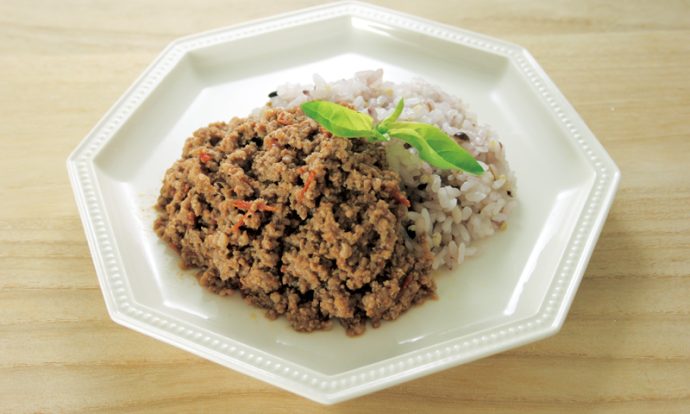 雑穀米でキーマカレー