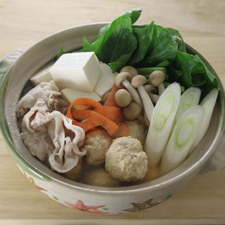 豚肉とほうれん草の塩ちゃんこ鍋