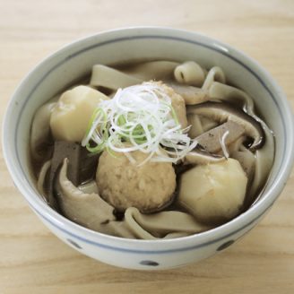 鶏だんごのけんちんうどん