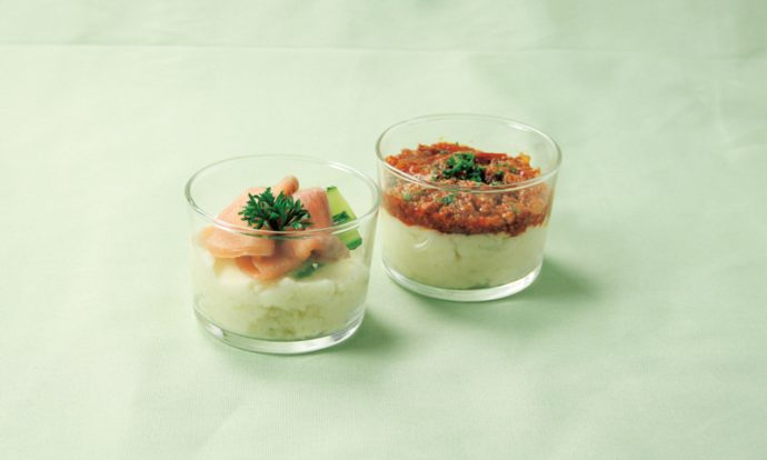 クリームポテト ミートソース&スモークサーモン