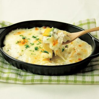 豆腐クリームのかぼちゃグラタン