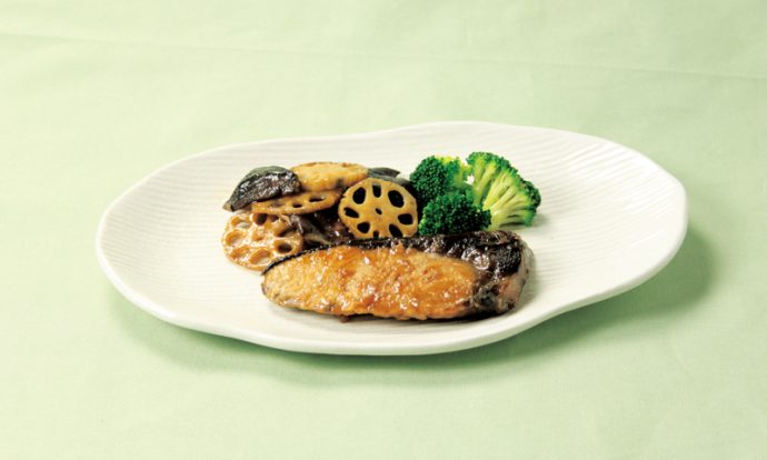 ぶりとれんこんの照り焼き