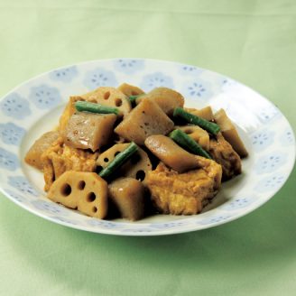 厚揚とれんこんの煮物