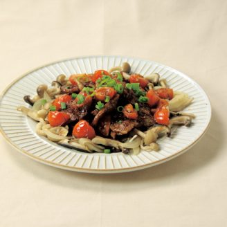 豚肉ときのこのしょうが焼き