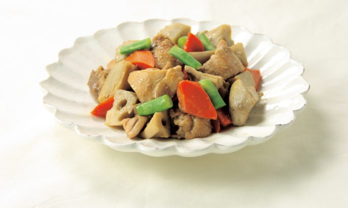 鶏モモ肉とれんこんの煮もの