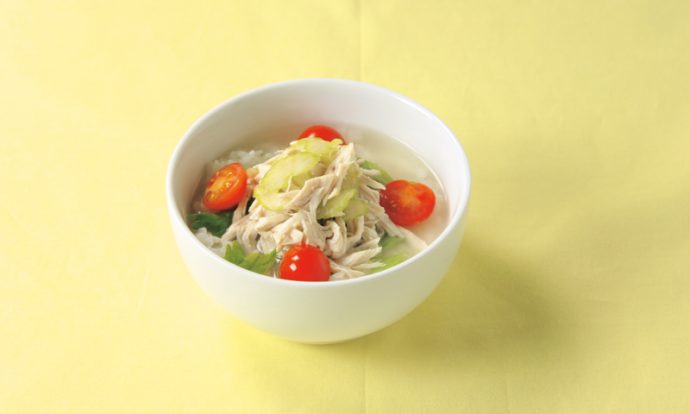 ササミとトマトのスープごはん