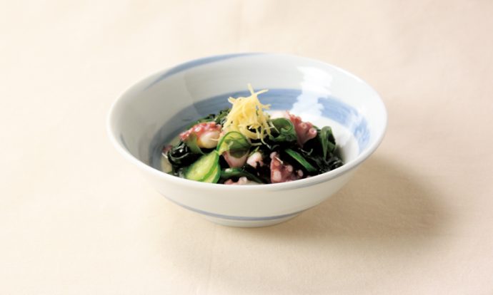 わかめときゅうり、たこの酢の物