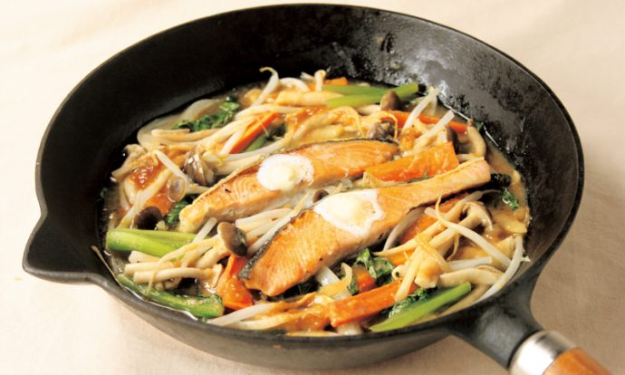 秋鮭のちゃんちゃん焼き風