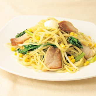 焼豚の塩バター焼きそば