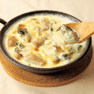 牡蠣とウィンナーのポテトグラタン