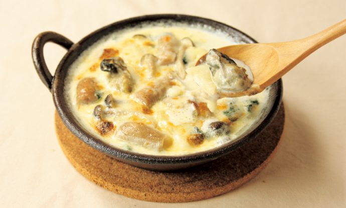 牡蠣とウィンナーのポテトグラタン