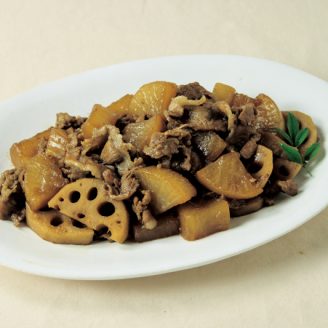 豚バラ肉と根菜のこっくり煮