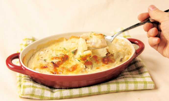 ベーコンとじゃがいものマカロニグラタン