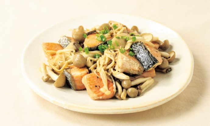 鮭ときのこのバタぽん炒め