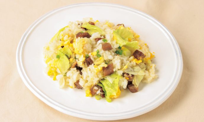 焼き豚とレタスのチャーハン