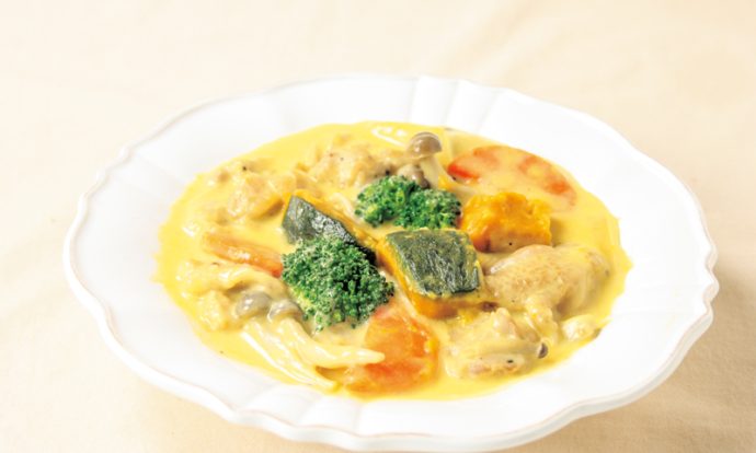 鶏肉のコーンクリーム煮