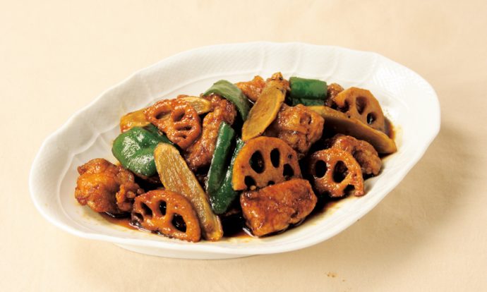 鶏肉と根菜の甘酢漬け